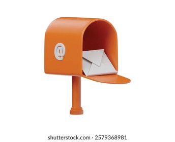  Mailbox icon 3d rendering illustration