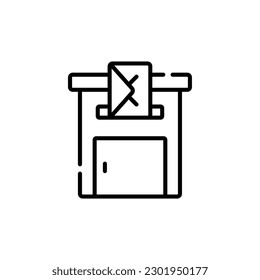 mailbox icon with black color