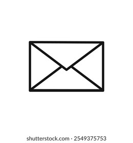 Mailbox icon black and white vector outline sign