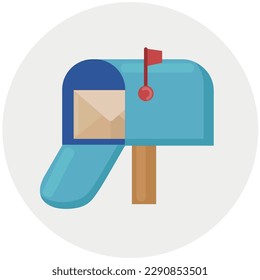 Icono de buzón de correo ilustración vectorial aislada