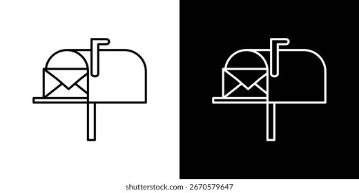 Mailbox icon collection. Web design, apps.