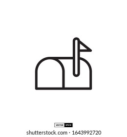 icono de buzón, plantilla vectorial de inspiración de diseño para la interfaz y cualquier propósito