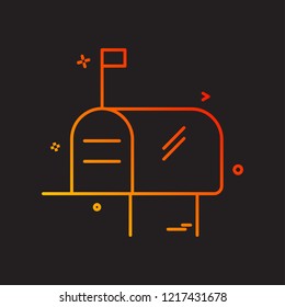 Mailbox icon design vector