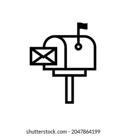 mailbox icon design vector template logo illustration perfect for all project 