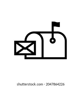mailbox icon design vector template logo illustration perfect for all project 