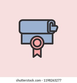 Mailbox icon. Element of color education for mobile concept and web apps illustration. Thin line icon for website design and development, app development