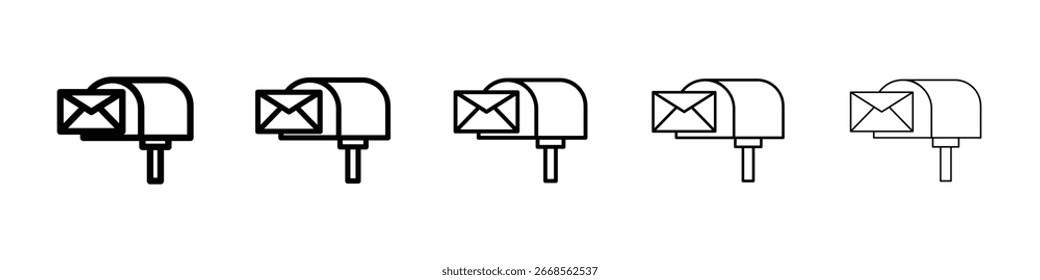 Postfach Symbol gefüllt flachen Schild Konzept für Web-Design.