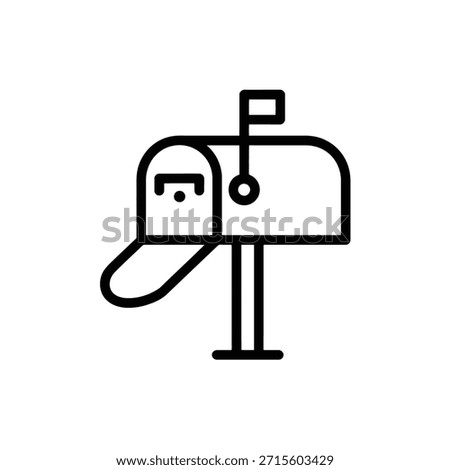 mailbox icon with flag up on post
