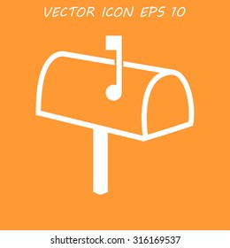 Mailbox Icon. Flat design style eps 10