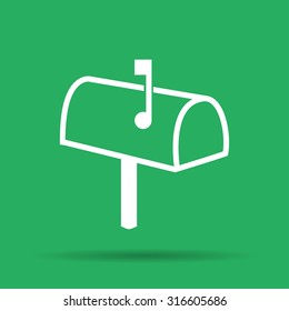 Mailbox Icon. Flat design style eps 10