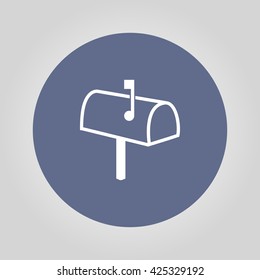 Mailbox Icon. Flat design style eps 10