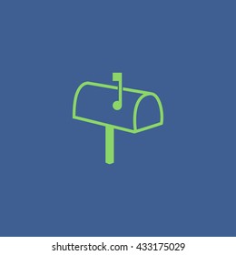 Mailbox Icon. Flat design style eps 10