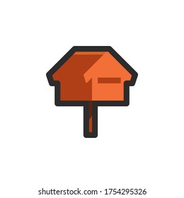Mailbox Icon Flat Illustration Logo Vector
