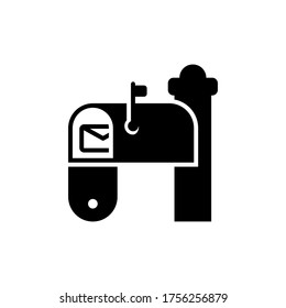 mailbox icon glyph style design
