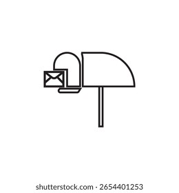 Icono de buzón Ilustración Elemento Diseño