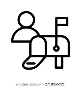 Icono de buzón de correo ilustración Vector Plantilla de diseño