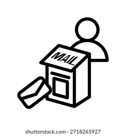 Icono de buzón de correo ilustración Vector Plantilla de diseño