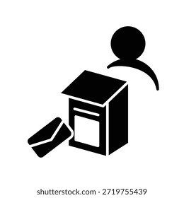 Icono de buzón de correo ilustración Vector Plantilla de diseño