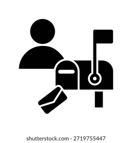 Icono de buzón de correo ilustración Vector Plantilla de diseño