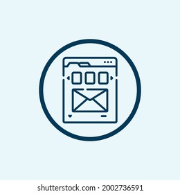 mailbox icon isolated on white background from the delivery collection. mailbox icon thin line outline linear mailbox symbol for logo, web, app