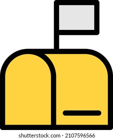 Mailbox-Symbol einzeln auf weißem Hintergrund. Vektorgrafik. EPS10. Vektorsymbol für Website-Design und App