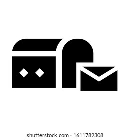 mailbox icon isolated sign symbol vector illustration - high quality black style vector icons
