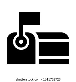 mailbox icon isolated sign symbol vector illustration - high quality black style vector icons
