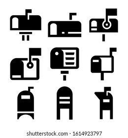 mailbox icon isolated sign symbol vector illustration - Collection of high quality black style vector icons
