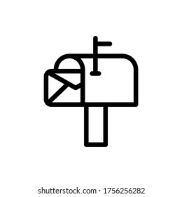 diseño de línea de iconos de buzón 