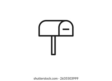 mailbox icon line vector design