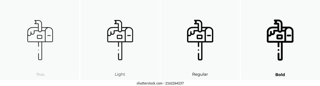 mailbox icon. Linear style sign isolated on white background. Vector illustration.