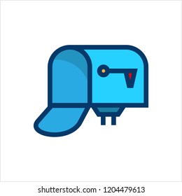 Mailbox Icon, Mail Box Icon Vector Art Illustration