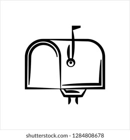Mailbox Icon, Mail Box Icon Vector Art Illustration