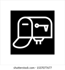 Mailbox Icon, Mail Box Icon Vector Art Illustration