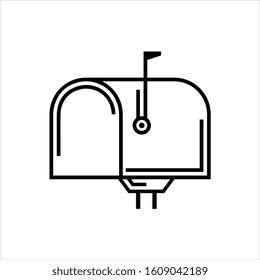 Mailbox Icon, Mail Box Icon Vector Art Illustration