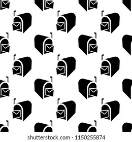 Ícone de Caixa de Correio, Ilustração de Arte de Vetor de Padrão Contínua de Caixa de Correio
