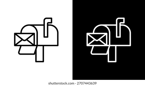 Buzón de correo con diseño de conjunto de iconos
