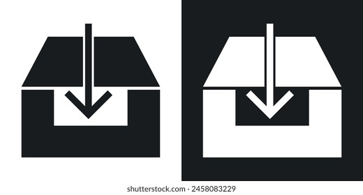 Mailbox Icon Set. Email Reception Vector Symbol.