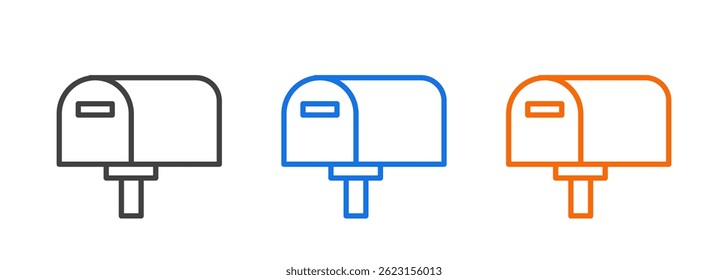 Mailbox  icon set isolated on white background