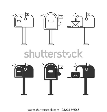 Mailbox Icon Set Vector Design.