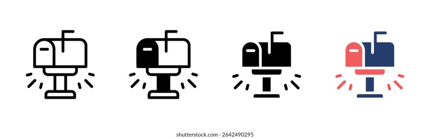 Mailbox icon sheet multiple style collection