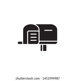 Mailbox icon. Mailbox sign or button isolated - vector ilustration.