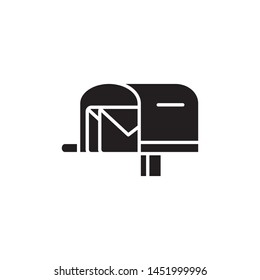 Mailbox icon. Mailbox sign or button isolated - vector ilustration.