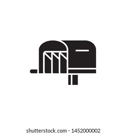 Mailbox icon. Mailbox sign or button isolated - vector ilustration.