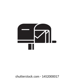 Mailbox icon. Mailbox sign or button isolated - vector ilustration.