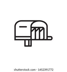 Mailbox icon. Mailbox sign or button isolated - vector ilustration.
