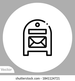 Mailbox icon sign vector,Symbol, logo illustration for web and mobile