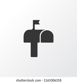 Mailbox icon symbol. Premium quality isolated postbox element in trendy style.