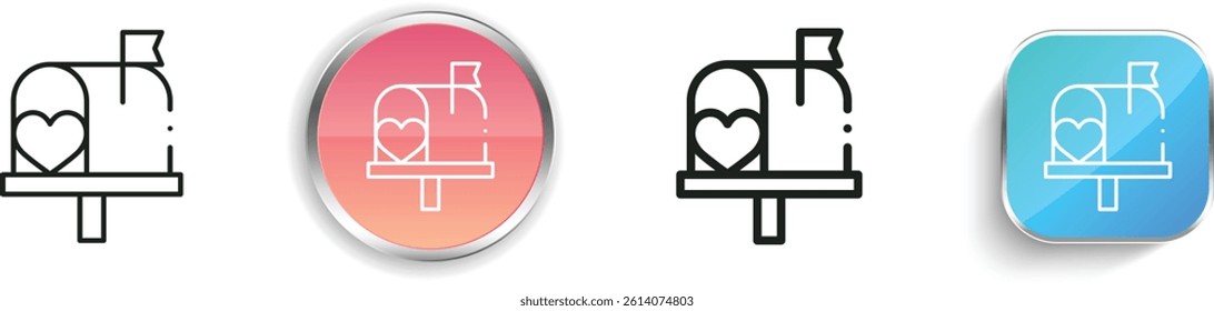 mailbox icon. Thin Linear, Regular and Button Style Design Isolated On White Background