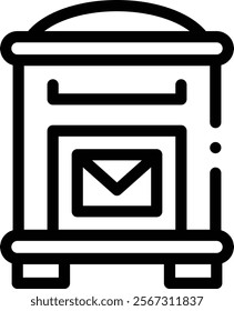 mailbox icon. Thin Linear Style Design Isolated On White Background